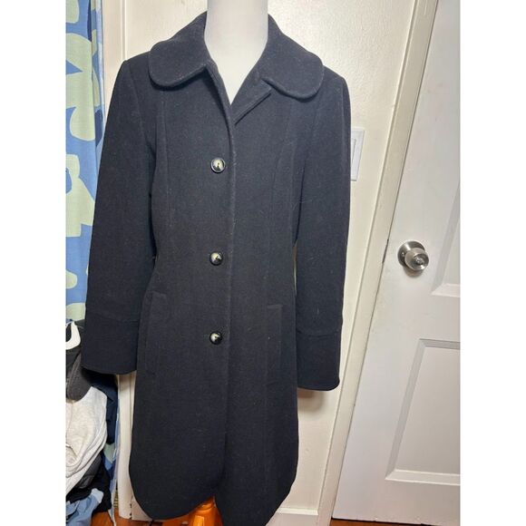 Mackintosh Wool Long Sleeve Pea Coat Jacket Size 12 Winter Minimalist Classic - Picture 2 of 5